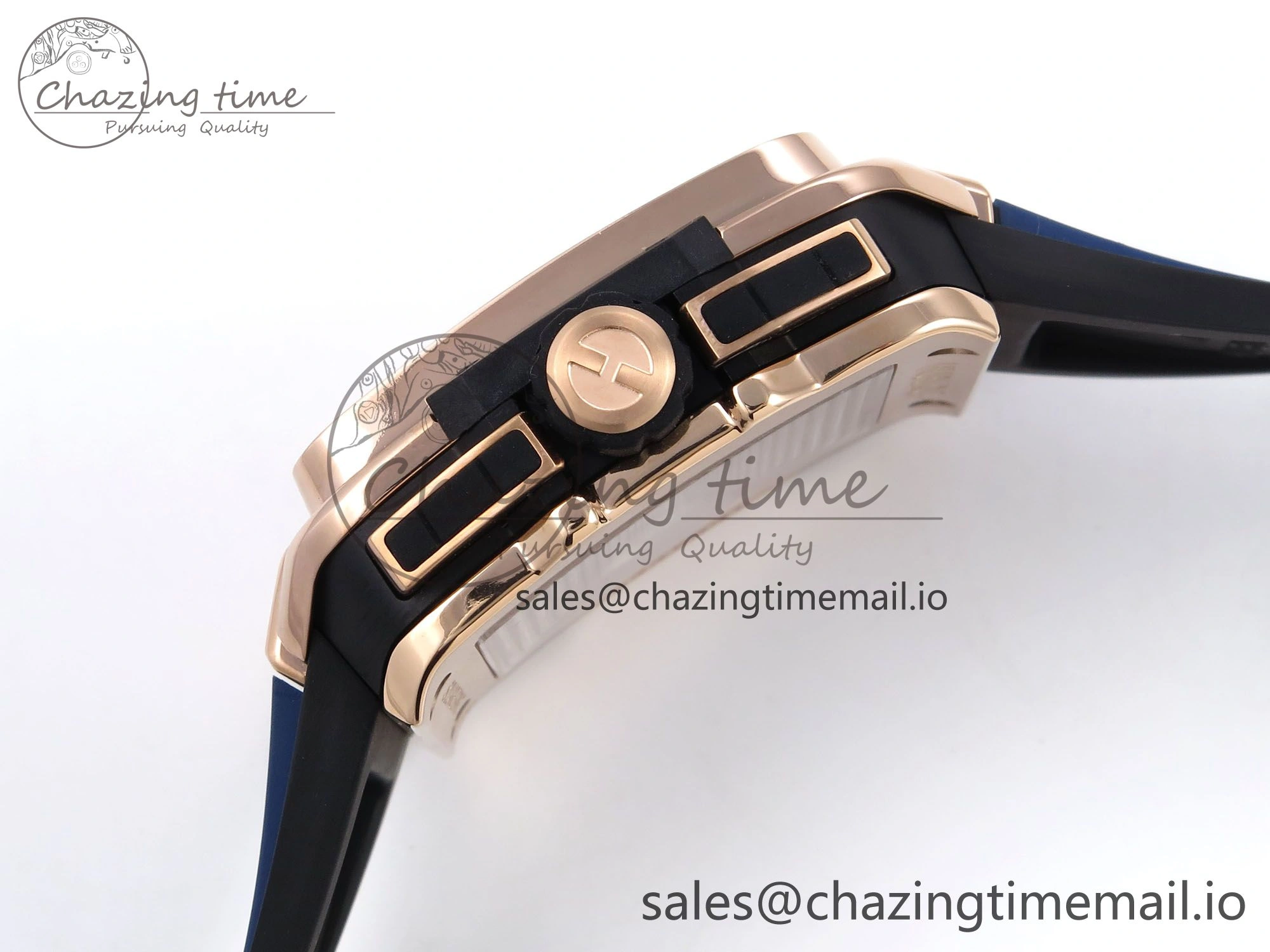Square Bang Unico 42mm RG BBF 1:1 Best Edition Skeleton Dial on Blue Rubber Strap A DailyWear 6718