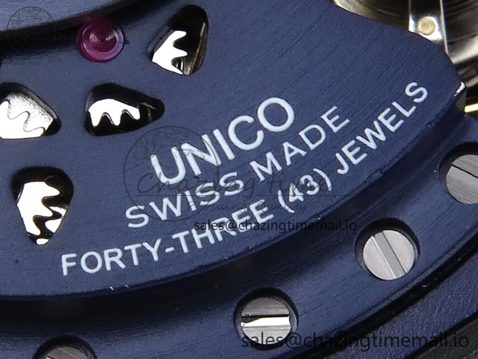 Square Bang Unico 42mm RG BBF 1:1 Best Edition Skeleton Dial on Blue Rubber Strap A DailyWear 6718
