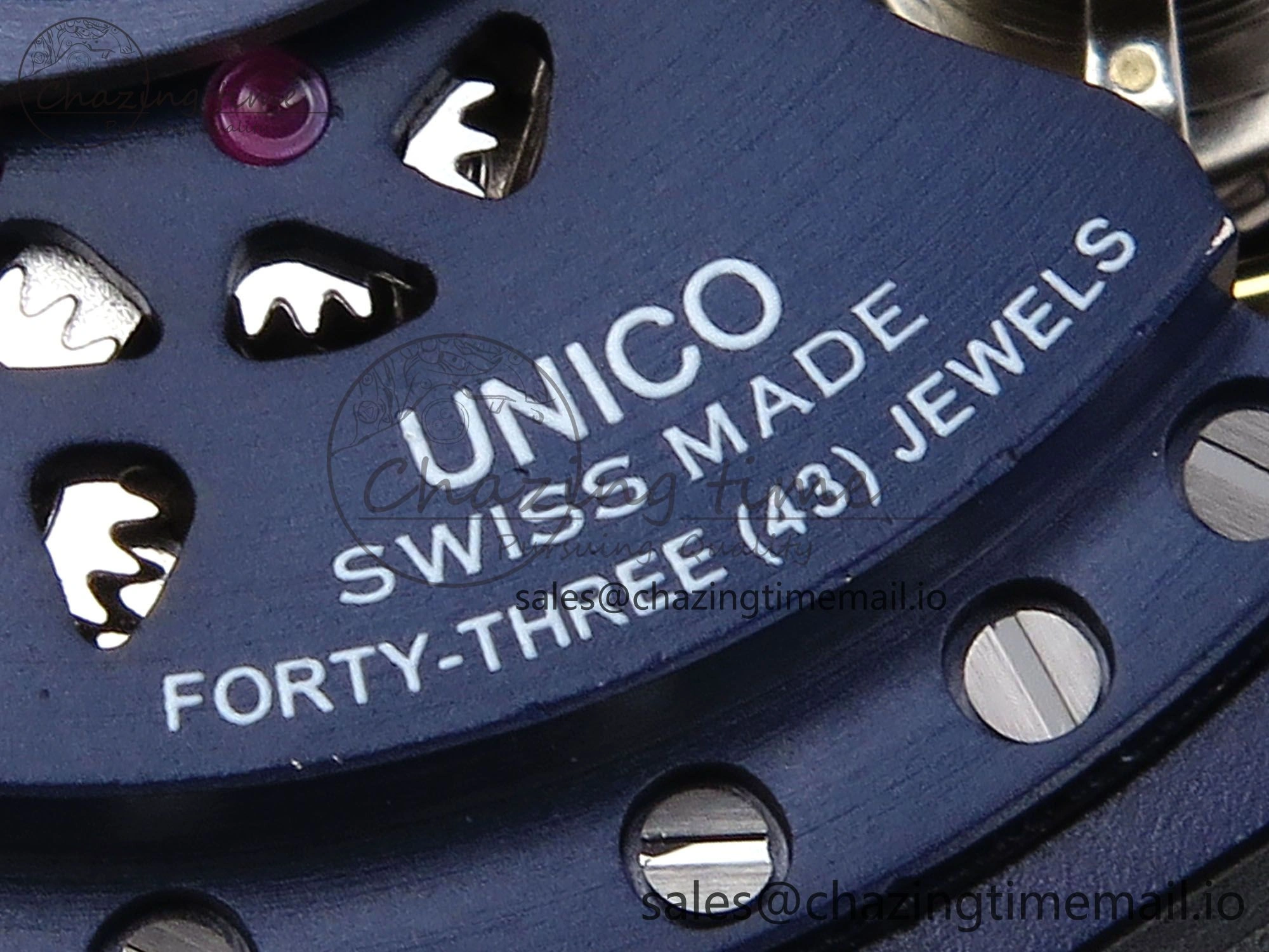 Square Bang Unico 42mm RG BBF 1:1 Best Edition Skeleton Dial on Blue Rubber Strap A DailyWear 6718