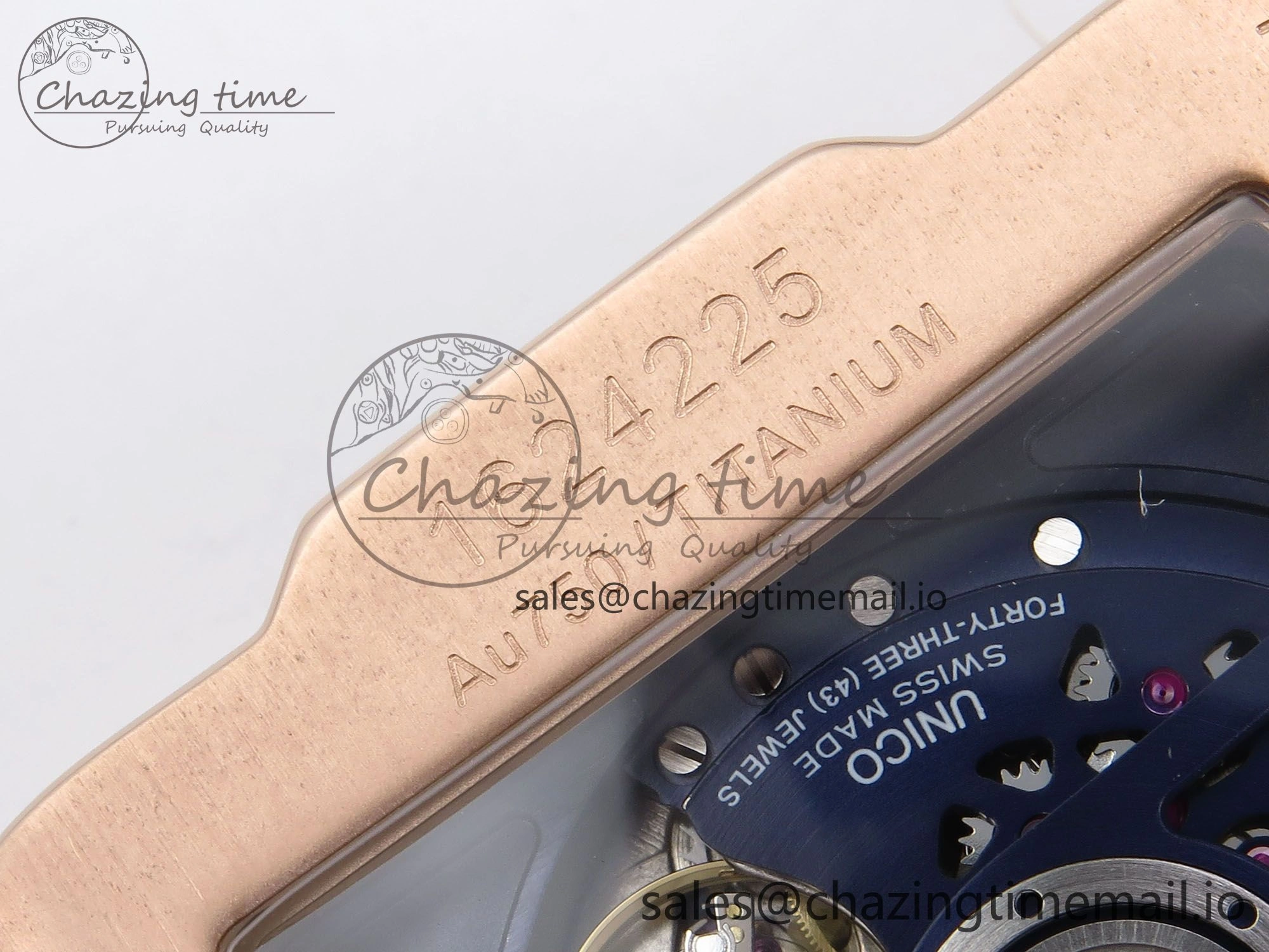 Square Bang Unico 42mm RG BBF 1:1 Best Edition Skeleton Dial on Blue Rubber Strap A DailyWear 6718