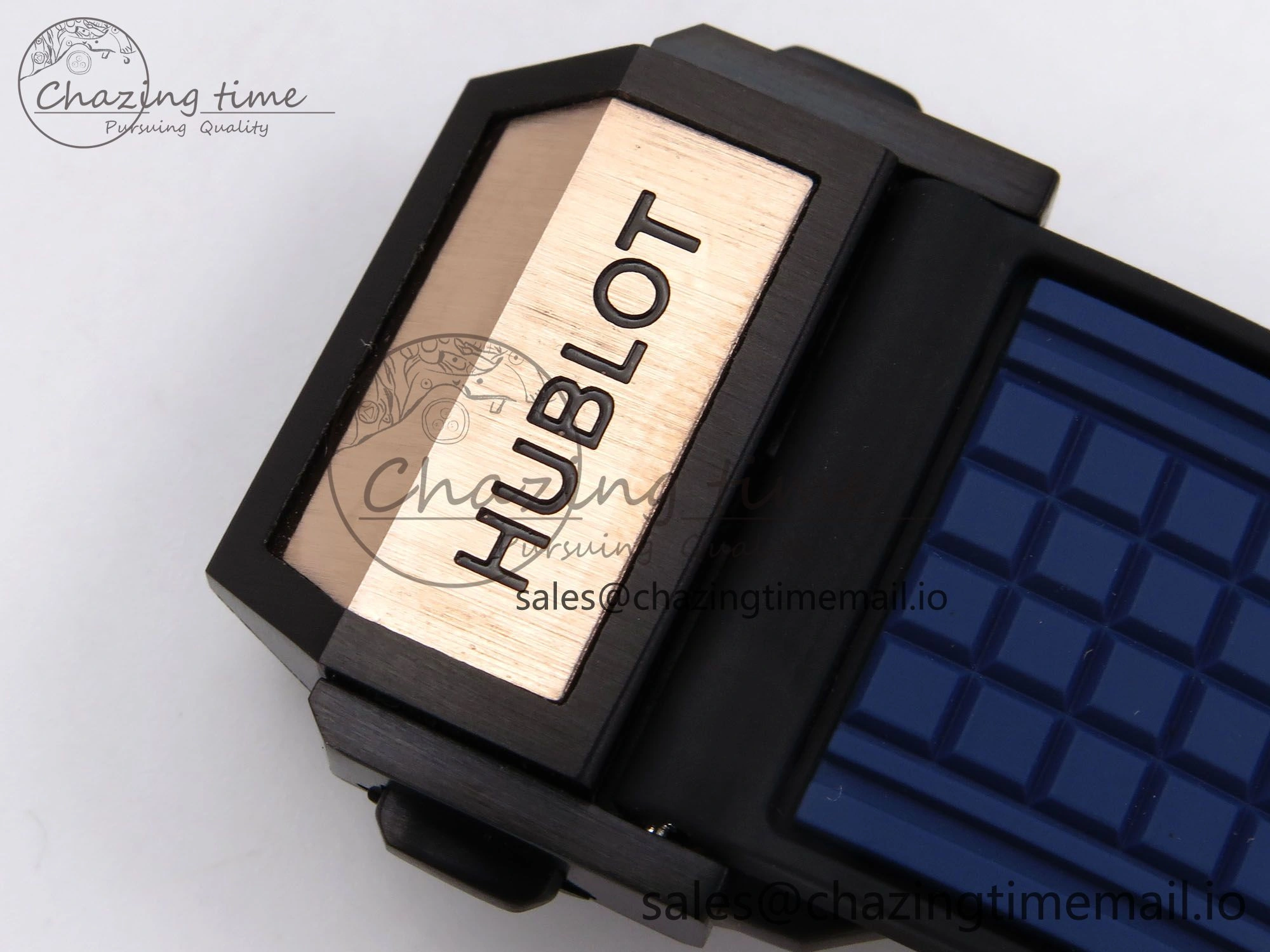Square Bang Unico 42mm RG BBF 1:1 Best Edition Skeleton Dial on Blue Rubber Strap A DailyWear 6718