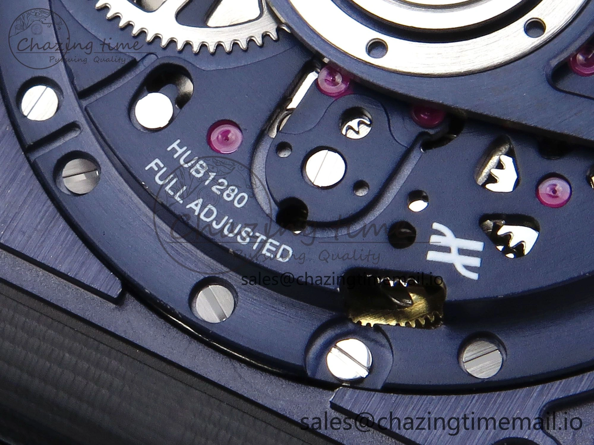 Square Bang Unico 42mm RG Ceramic BBF 1:1 Best Edition Skeleton Dial on Blue Rubber Strap A TimelessDesign 6722
