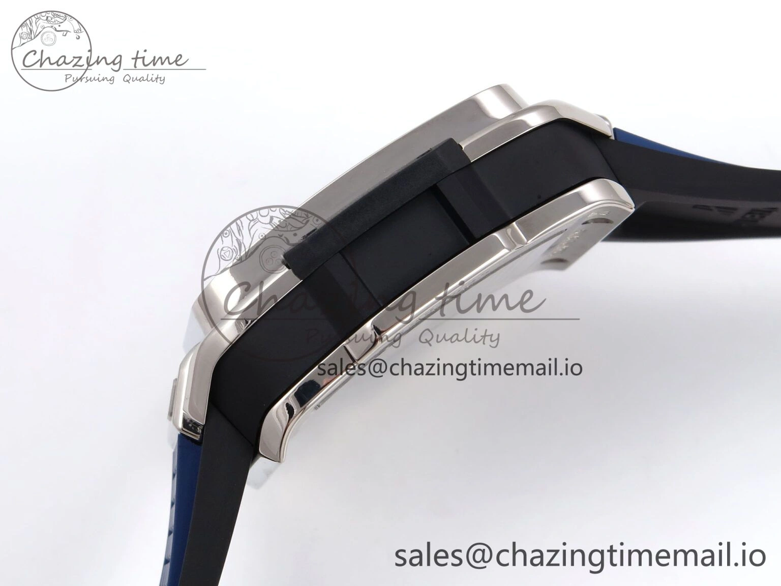 GoodFit Square Bang Unico 42mm Ti BBF 1:1 Best Edition Skeleton Dial on Blue Rubber Strap A 6717
