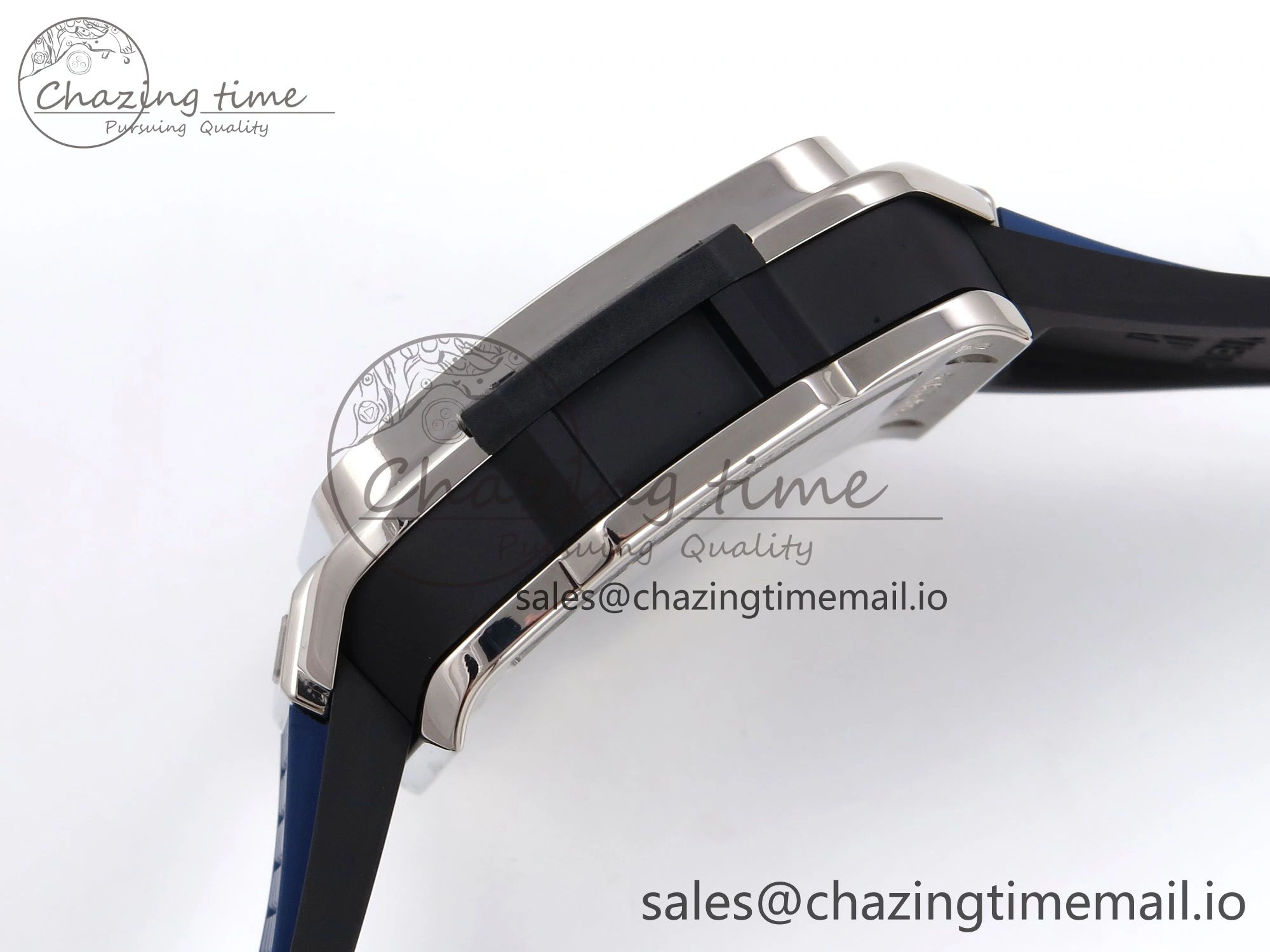 GoodFit Square Bang Unico 42mm Ti BBF 1:1 Best Edition Skeleton Dial on Blue Rubber Strap A 6717