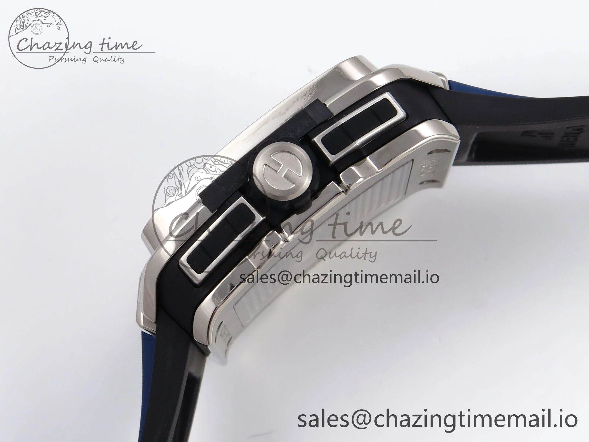 GoodFit Square Bang Unico 42mm Ti BBF 1:1 Best Edition Skeleton Dial on Blue Rubber Strap A 6717
