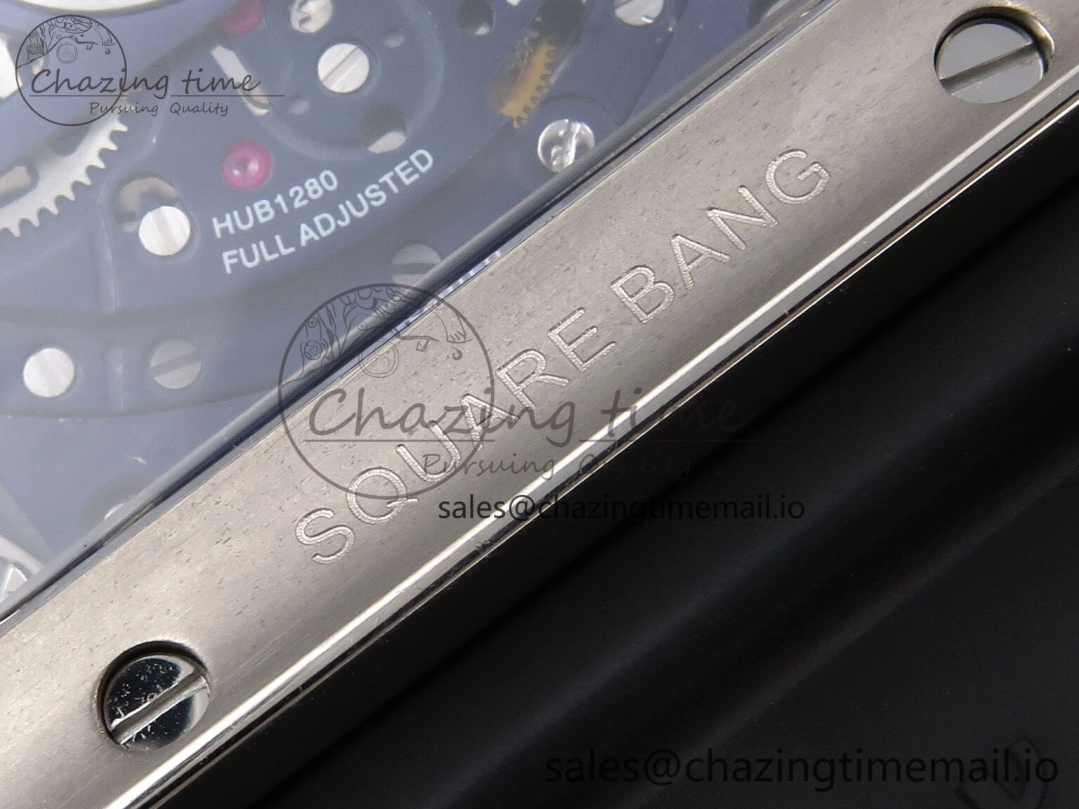 GoodFit Square Bang Unico 42mm Ti BBF 1:1 Best Edition Skeleton Dial on Blue Rubber Strap A 6717