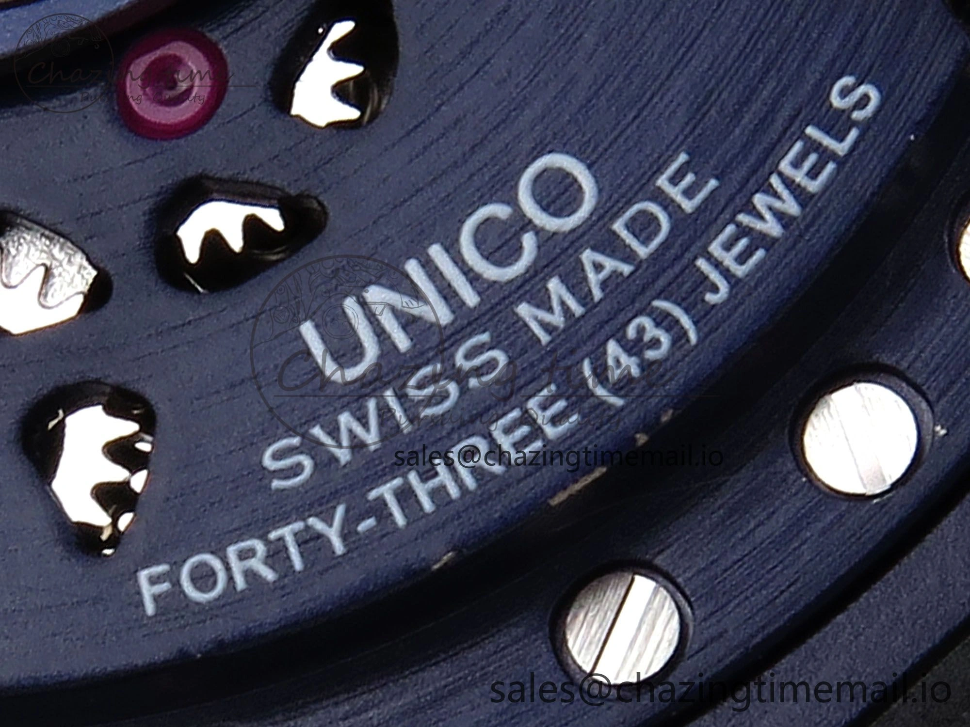 GoodFit Square Bang Unico 42mm Ti BBF 1:1 Best Edition Skeleton Dial on Blue Rubber Strap A 6717