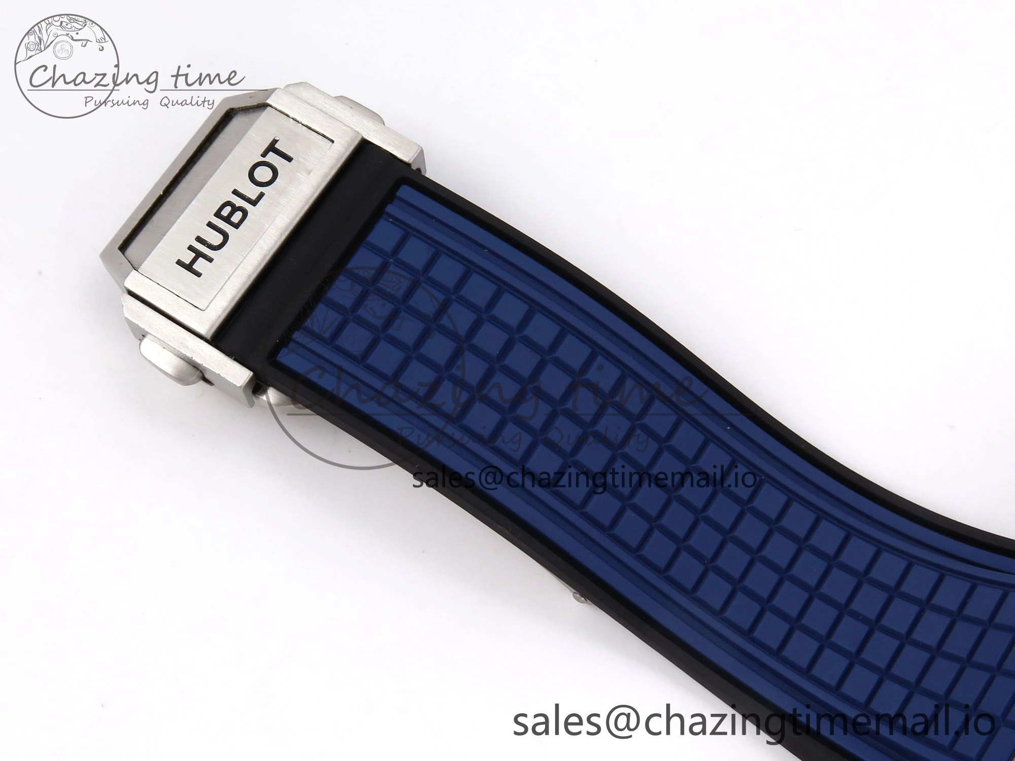 Square Bang Unico 42mm Ti Ceramic BBF 1:1 Best Edition Skeleton Dial on Blue Rubber Strap A Original 6716