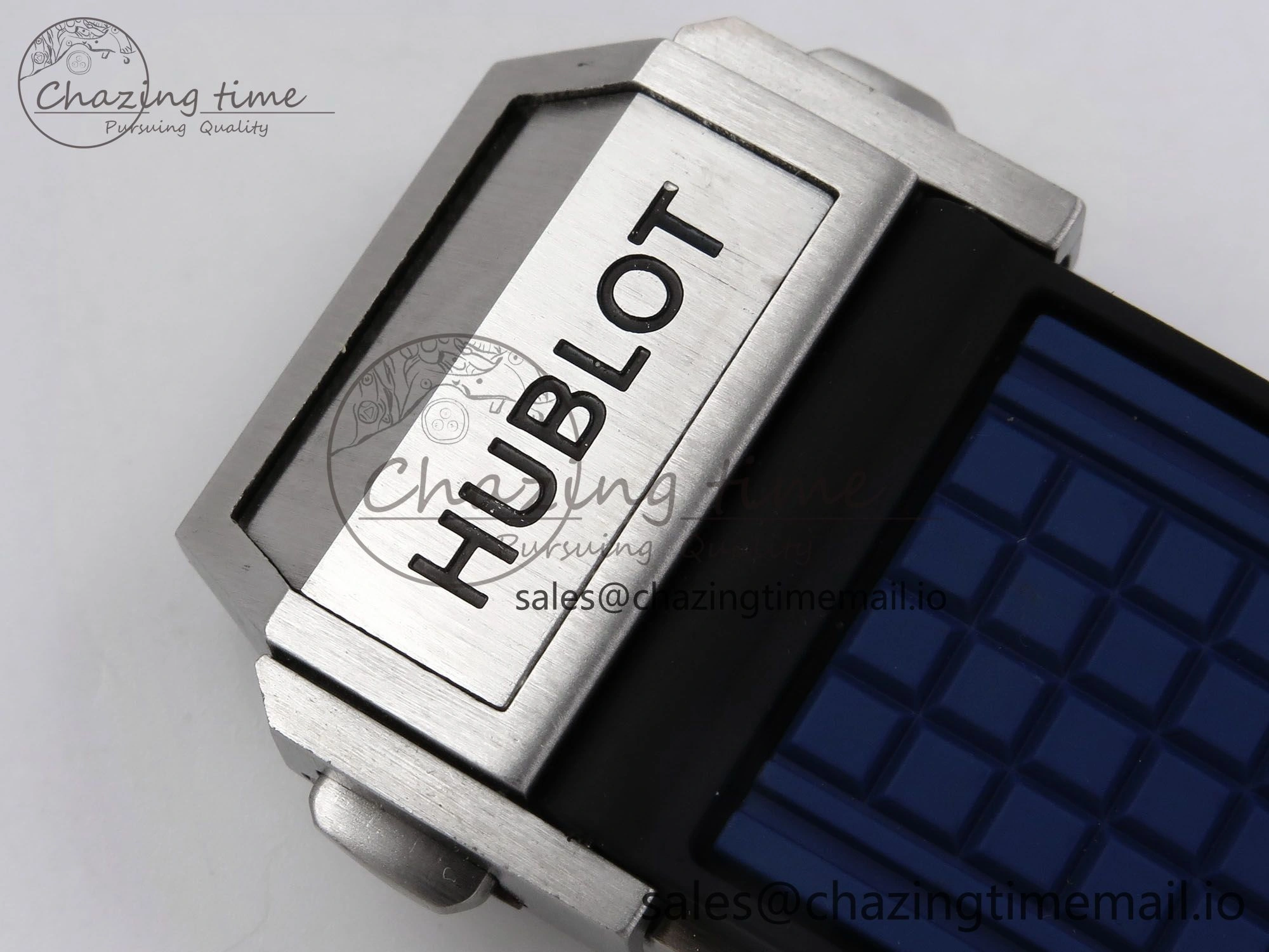 Square Bang Unico 42mm Ti Ceramic BBF 1:1 Best Edition Skeleton Dial on Blue Rubber Strap A Original 6716