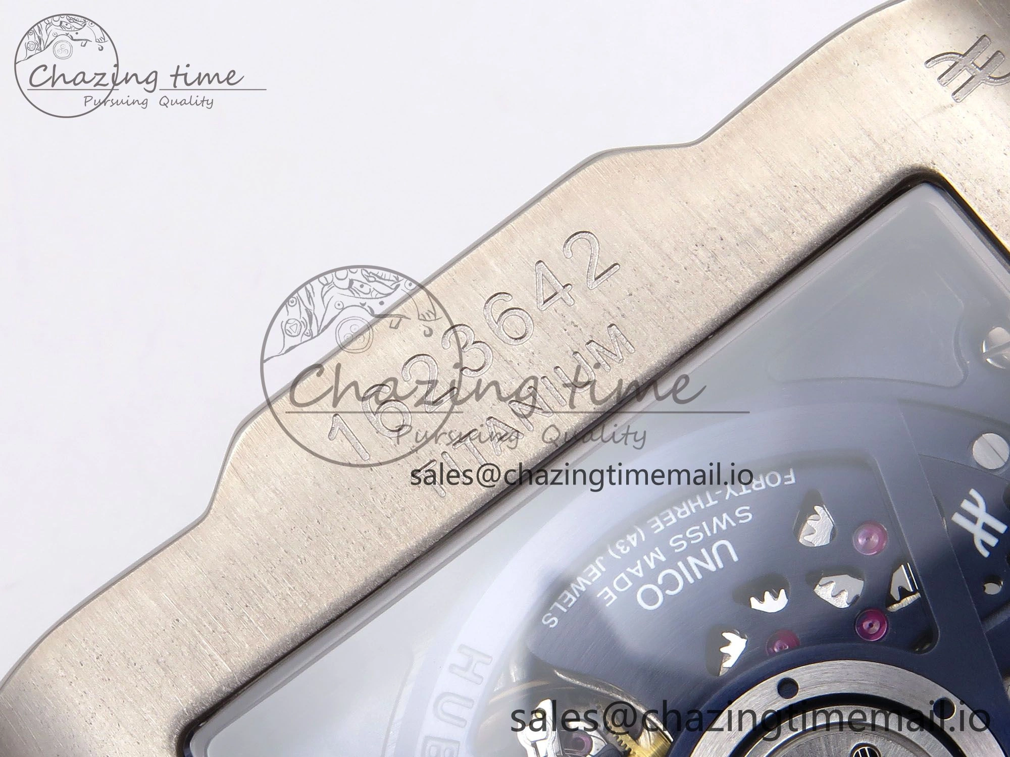 Square Bang Unico 42mm Ti Ceramic BBF 1:1 Best Edition Skeleton Dial on Blue Rubber Strap A Original 6716
