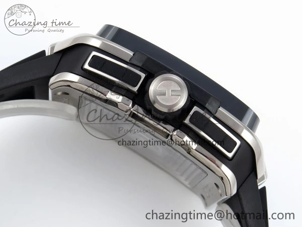 Original Square Bang Unico 42mm Titanium BBF 1:1 Best Edition Skeleton Dial Ceramic Bezel on Black Rubber Strap A 6739