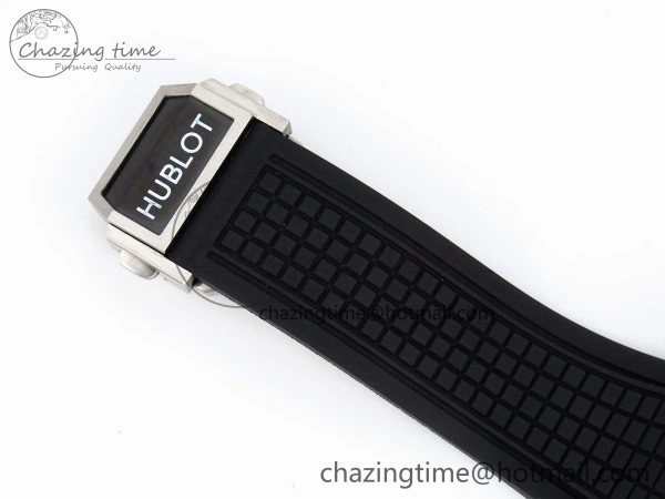 Original Square Bang Unico 42mm Titanium BBF 1:1 Best Edition Skeleton Dial Ceramic Bezel on Black Rubber Strap A 6739