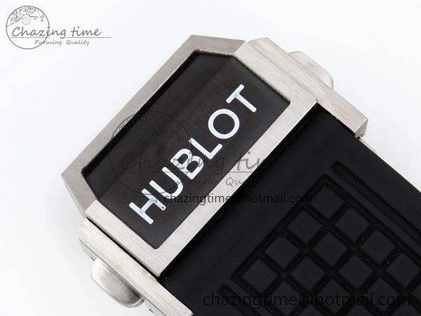 Original Square Bang Unico 42mm Titanium BBF 1:1 Best Edition Skeleton Dial Ceramic Bezel on Black Rubber Strap A 6739