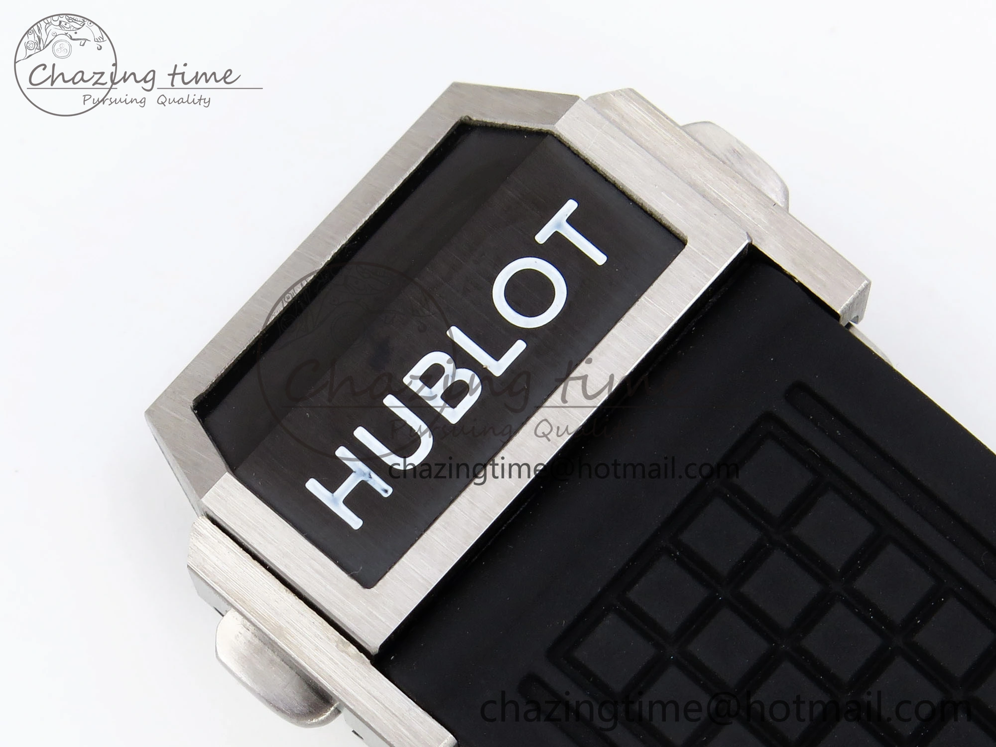 Original Square Bang Unico 42mm Titanium BBF 1:1 Best Edition Skeleton Dial Ceramic Bezel on Black Rubber Strap A 6739