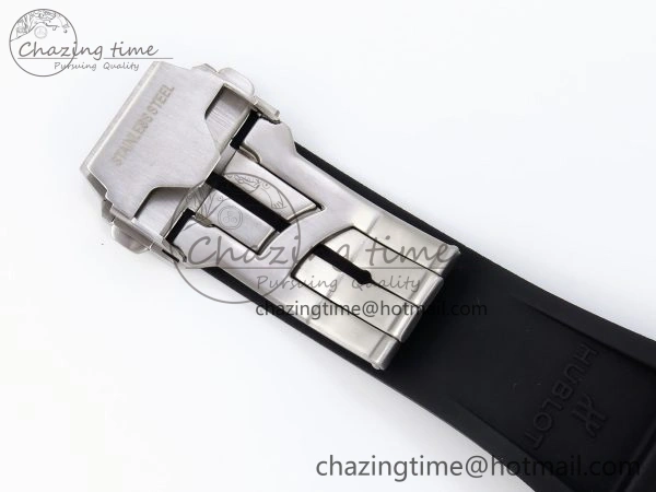 Original Square Bang Unico 42mm Titanium BBF 1:1 Best Edition Skeleton Dial Ceramic Bezel on Black Rubber Strap A 6739