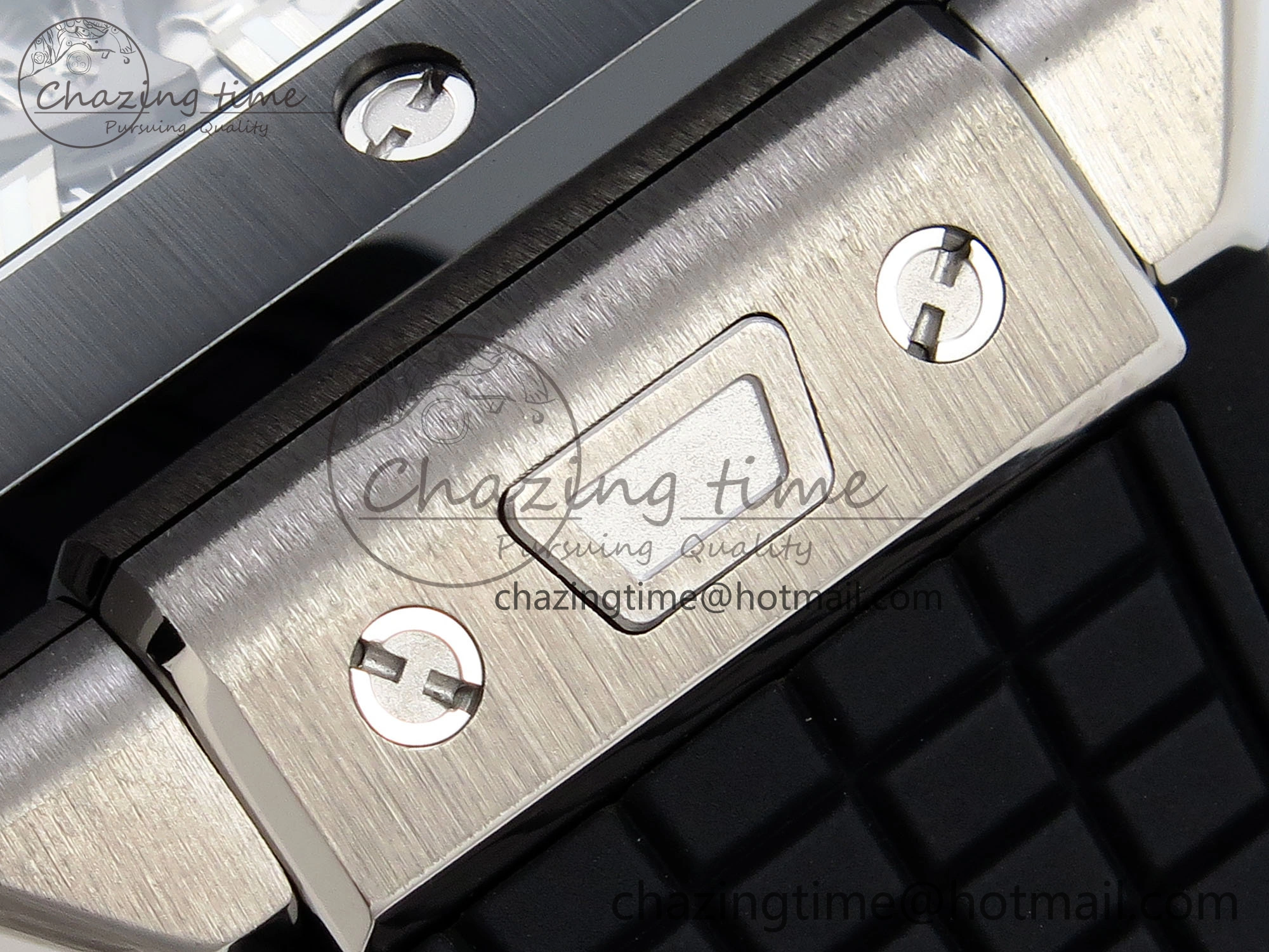 Original Square Bang Unico 42mm Titanium BBF 1:1 Best Edition Skeleton Dial Ceramic Bezel on Black Rubber Strap A 6739