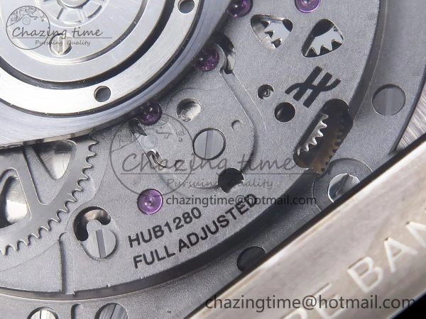 Square Bang Unico 42mm Titanium BBF 1:1 Best Edition Skeleton Dial on Black Rubber Strap A Lightweight 6740