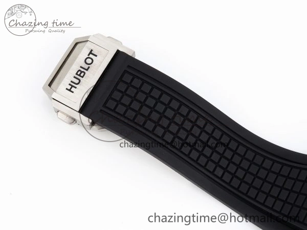 Square Bang Unico 42mm Titanium BBF 1:1 Best Edition Skeleton Dial on Black Rubber Strap A Lightweight 6740
