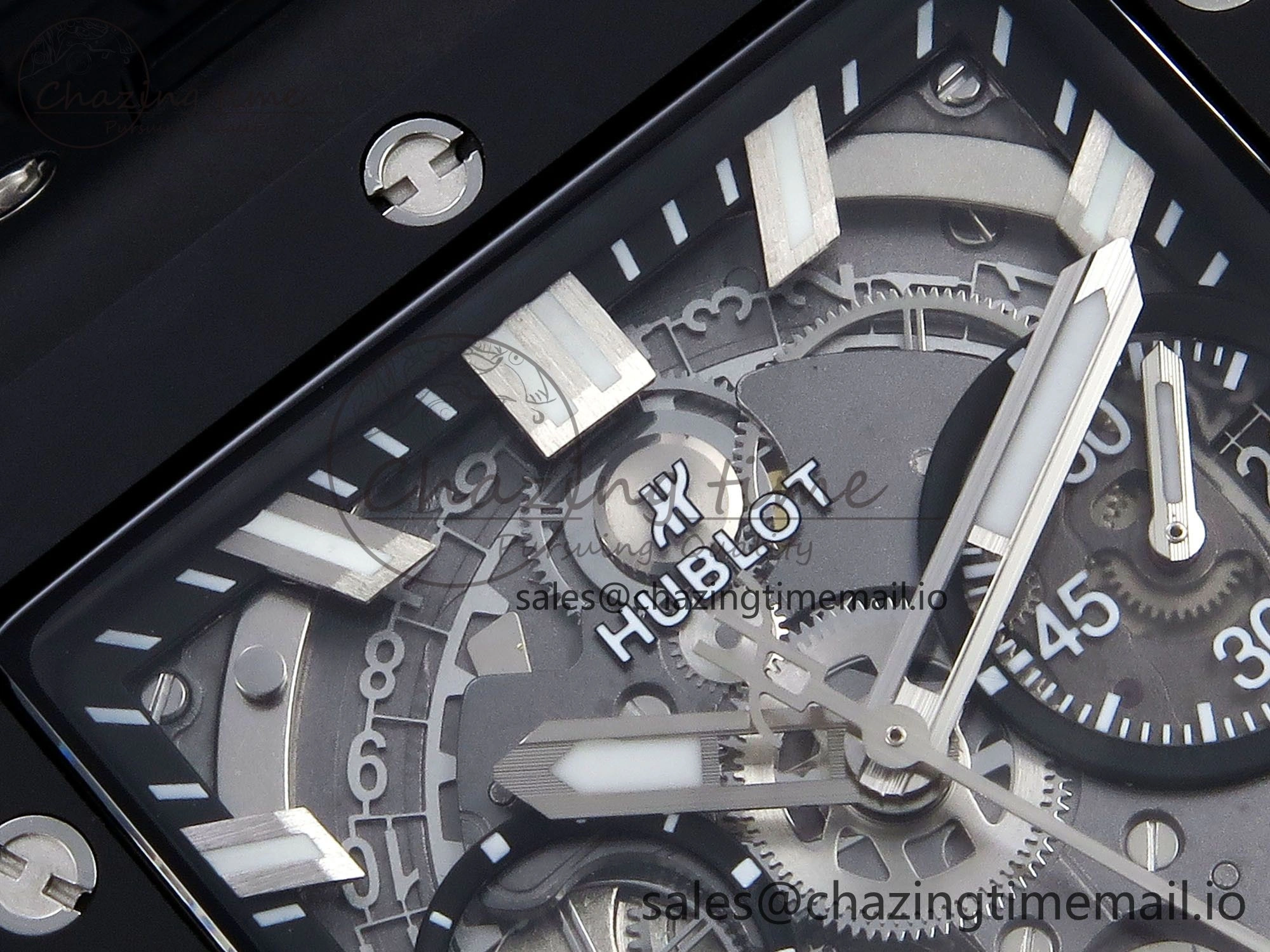 Efficient Square Bang Unico Black Ceramic BBF 1:1 Best Edition on Rubber Strap A 6721