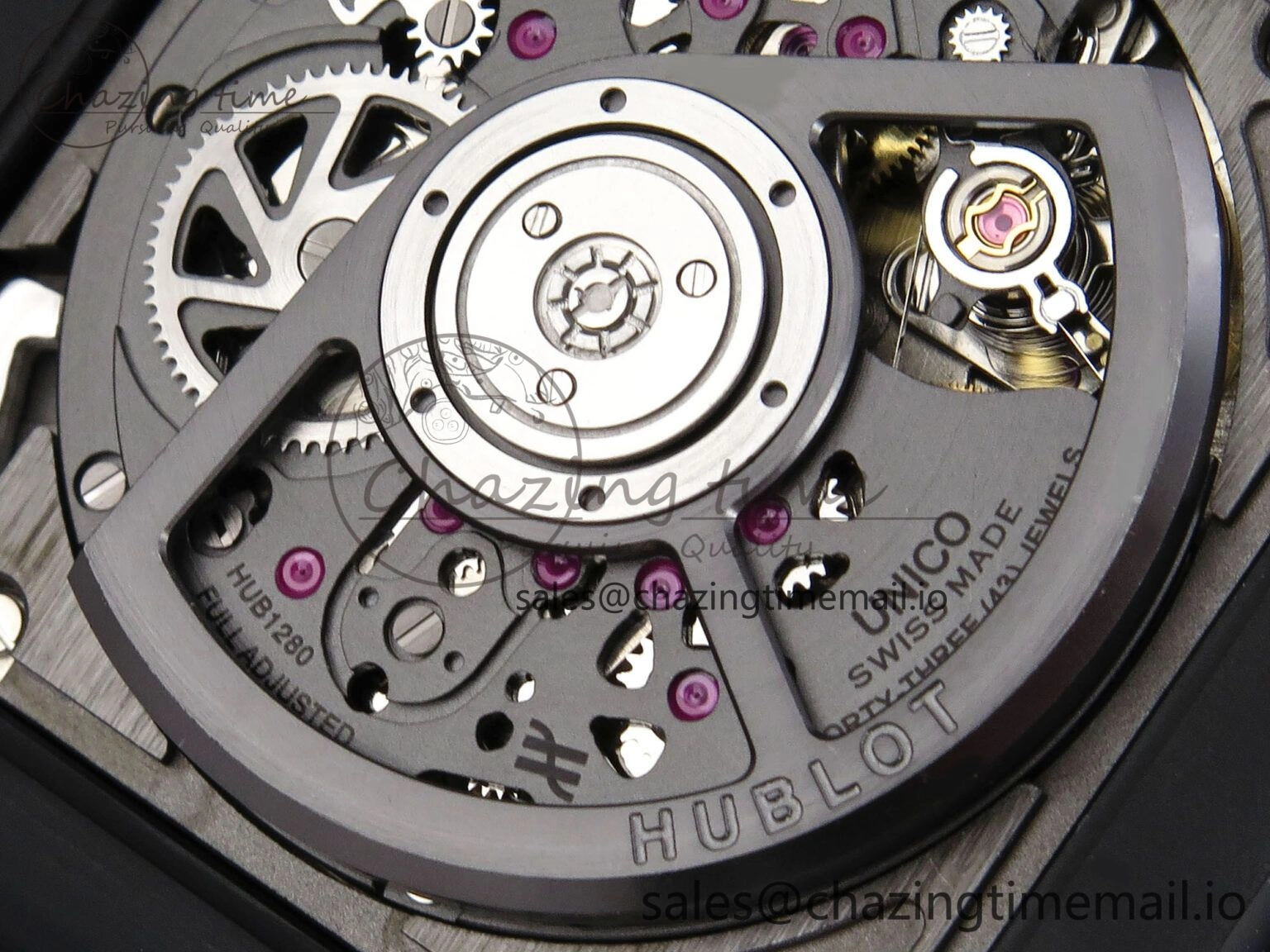 Efficient Square Bang Unico Black Ceramic BBF 1:1 Best Edition on Rubber Strap A 6721