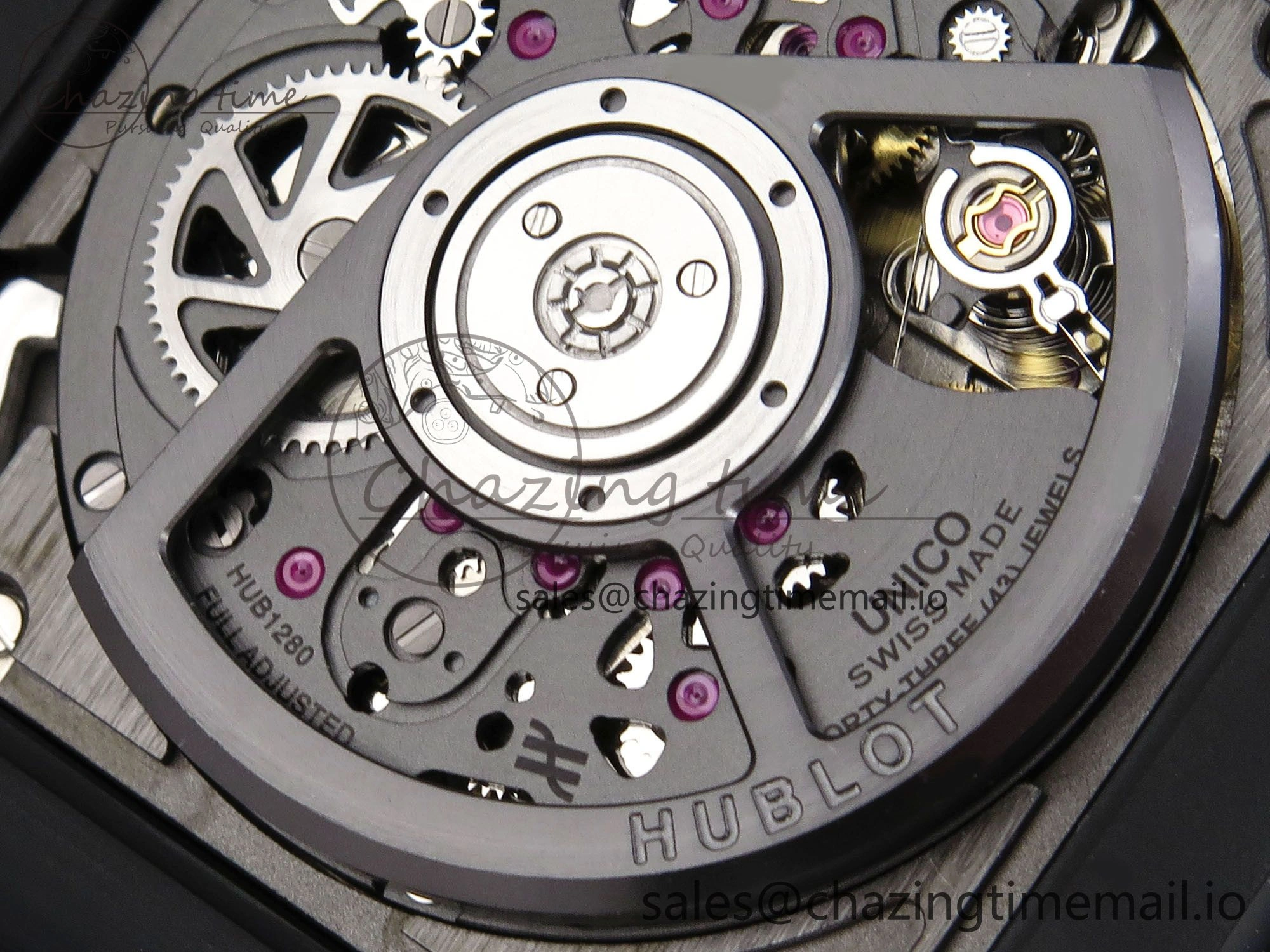 Efficient Square Bang Unico Black Ceramic BBF 1:1 Best Edition on Rubber Strap A 6721