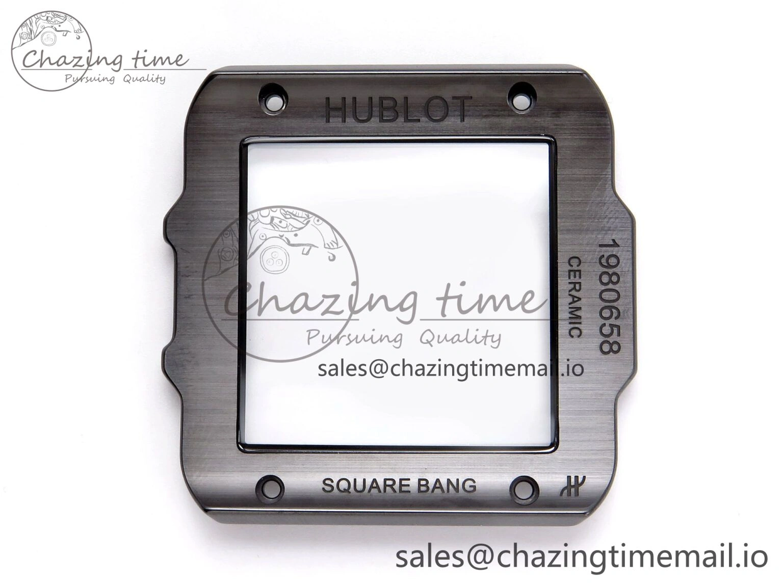 Efficient Square Bang Unico Black Ceramic BBF 1:1 Best Edition on Rubber Strap A 6721