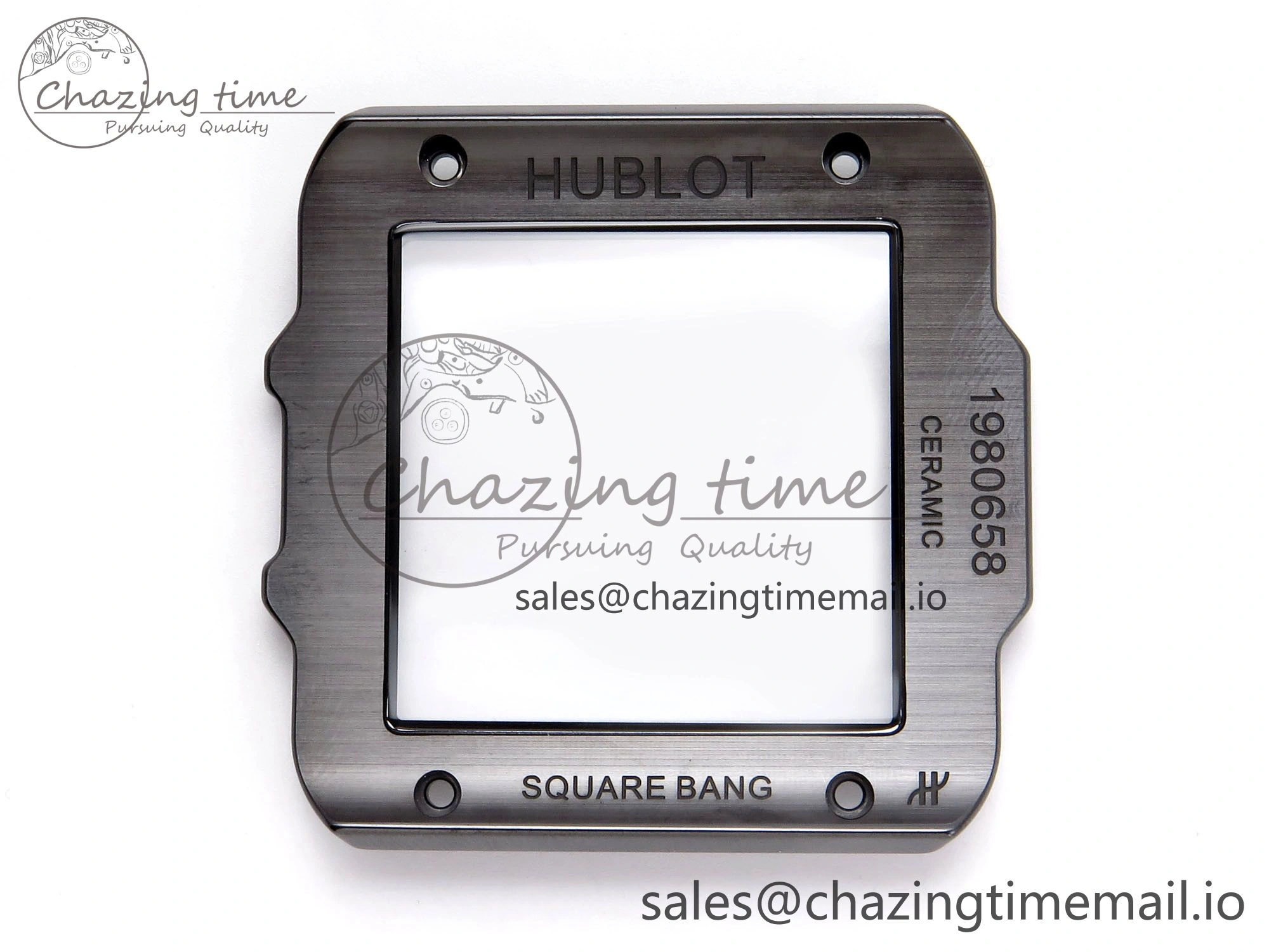 Efficient Square Bang Unico Black Ceramic BBF 1:1 Best Edition on Rubber Strap A 6721