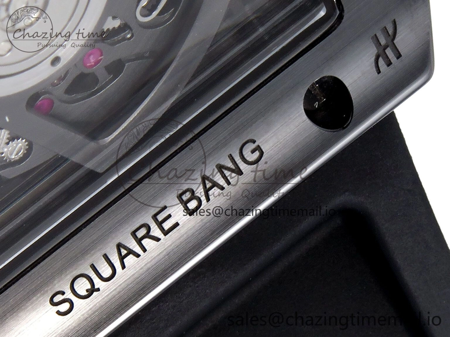 Efficient Square Bang Unico Black Ceramic BBF 1:1 Best Edition on Rubber Strap A 6721