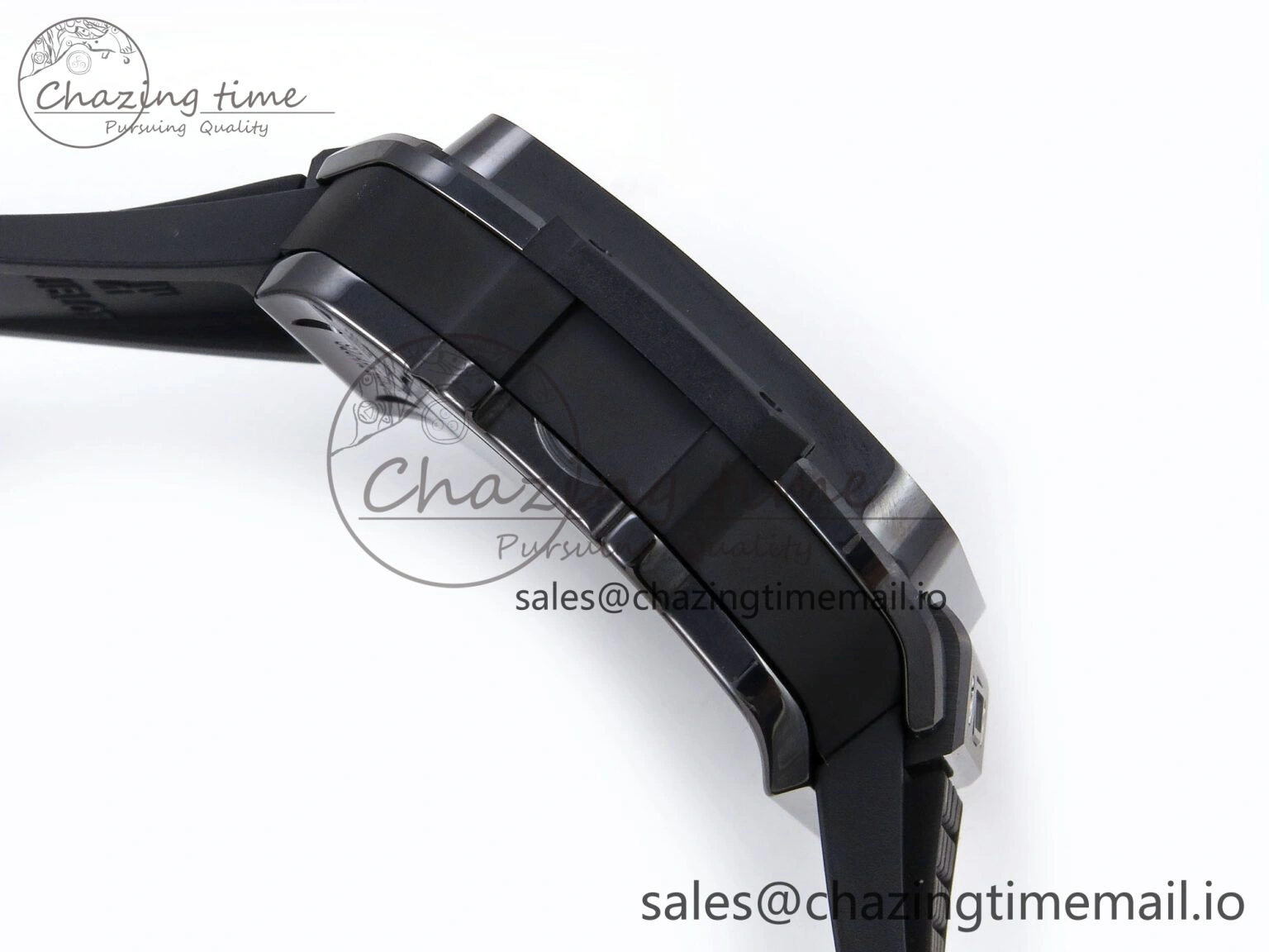 Efficient Square Bang Unico Black Ceramic BBF 1:1 Best Edition on Rubber Strap A 6721