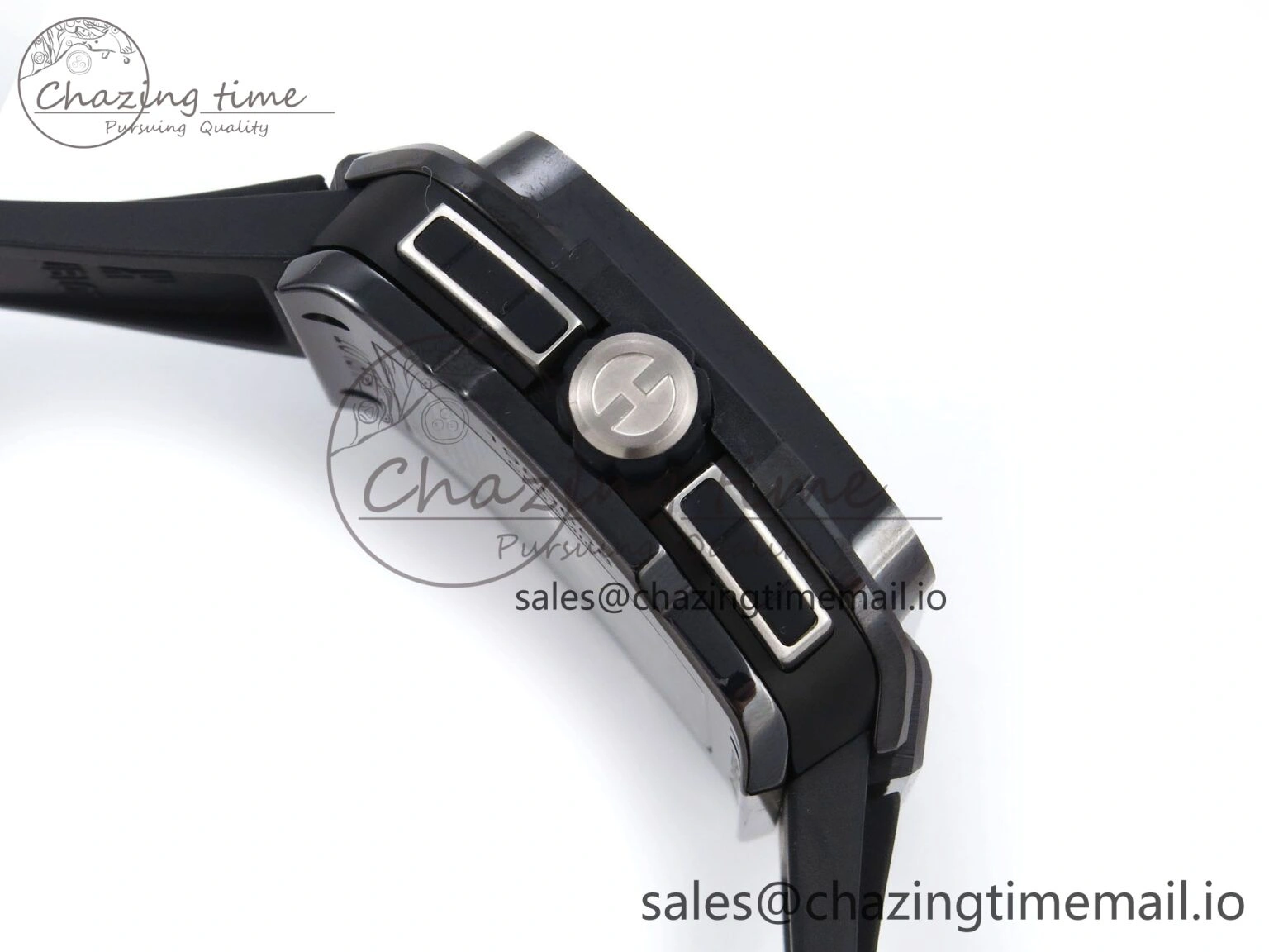 Efficient Square Bang Unico Black Ceramic BBF 1:1 Best Edition on Rubber Strap A 6721