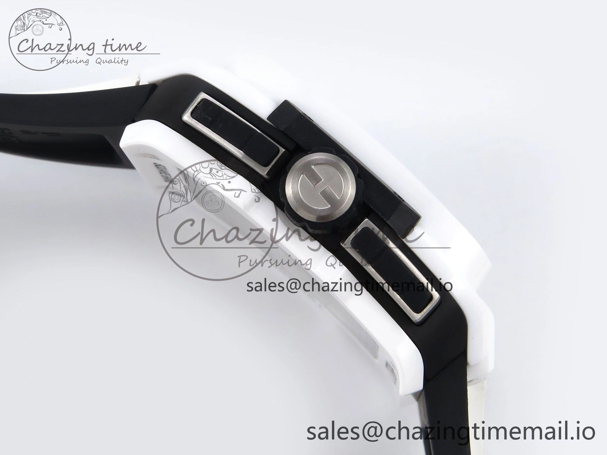 Packable Square Bang Unico White Ceramic BBF 1:1 Best Edition on Rubber Strap A 6720