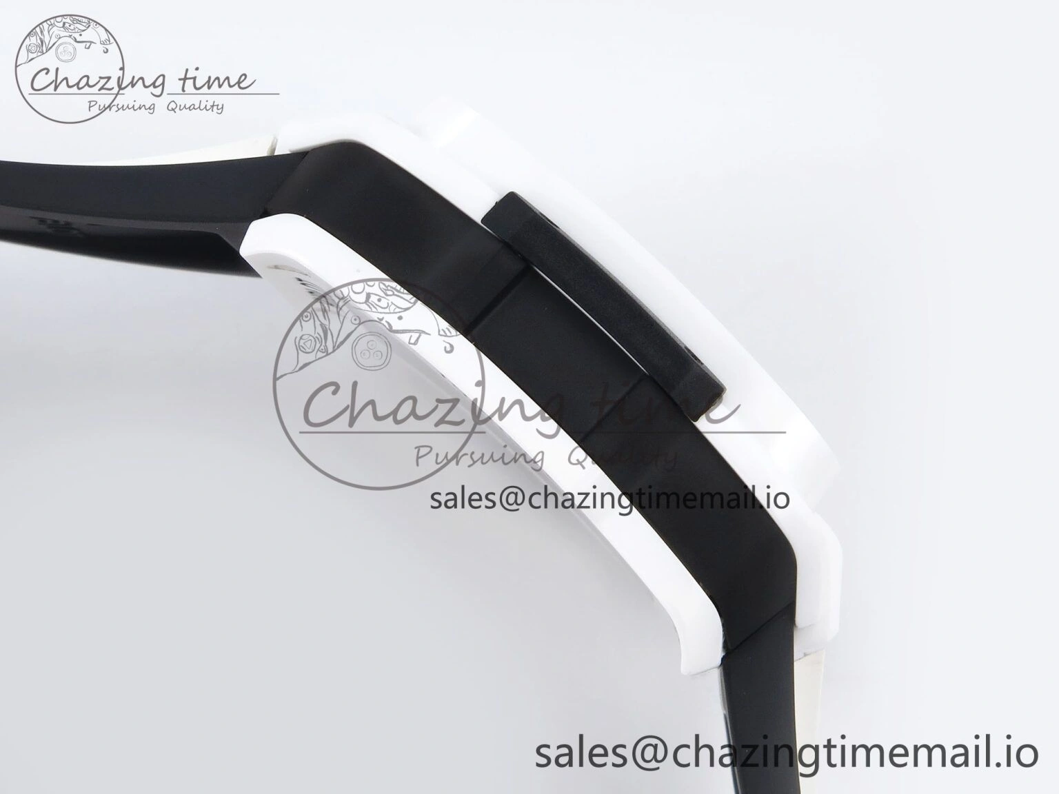 Packable Square Bang Unico White Ceramic BBF 1:1 Best Edition on Rubber Strap A 6720