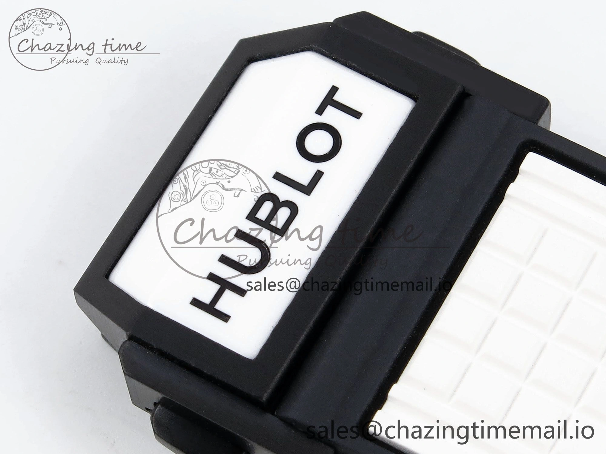 Packable Square Bang Unico White Ceramic BBF 1:1 Best Edition on Rubber Strap A 6720