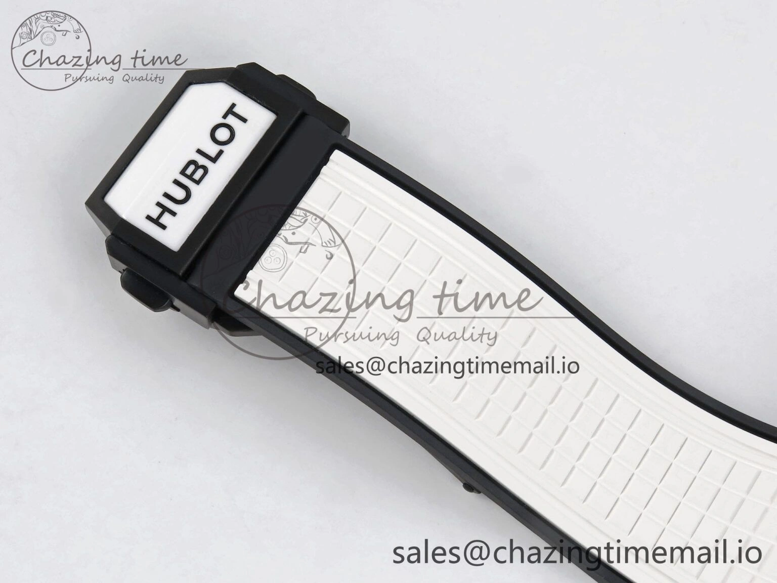 Packable Square Bang Unico White Ceramic BBF 1:1 Best Edition on Rubber Strap A 6720