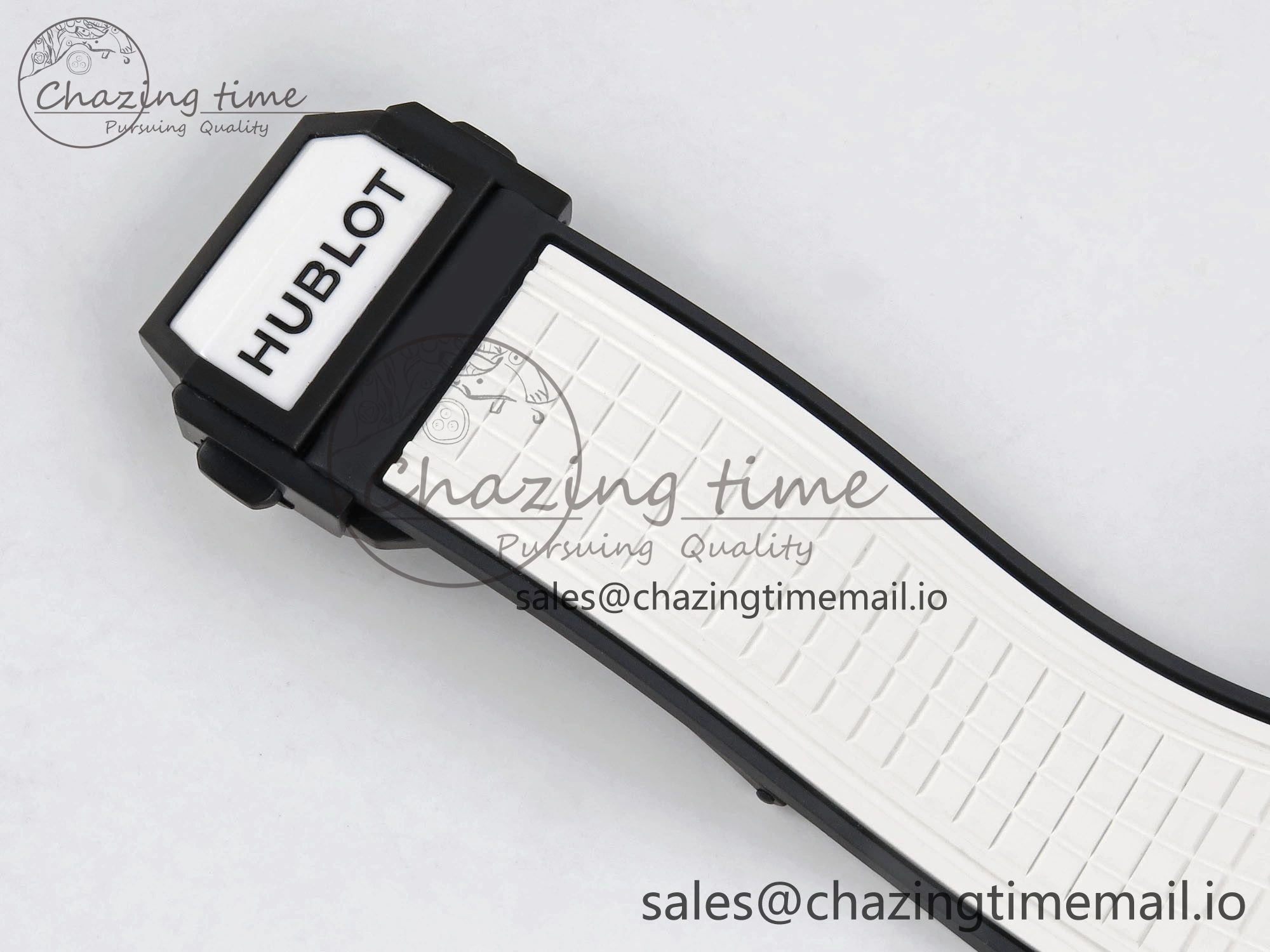 Packable Square Bang Unico White Ceramic BBF 1:1 Best Edition on Rubber Strap A 6720