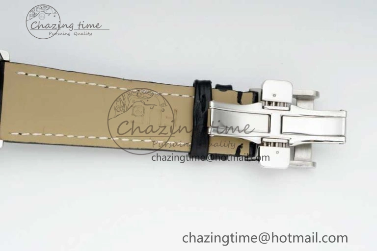 Vibrant Star Legacy Moonphase 42mm SS 3EF Best Edition White Dial on Black Leather Strap MIYOTA 7611