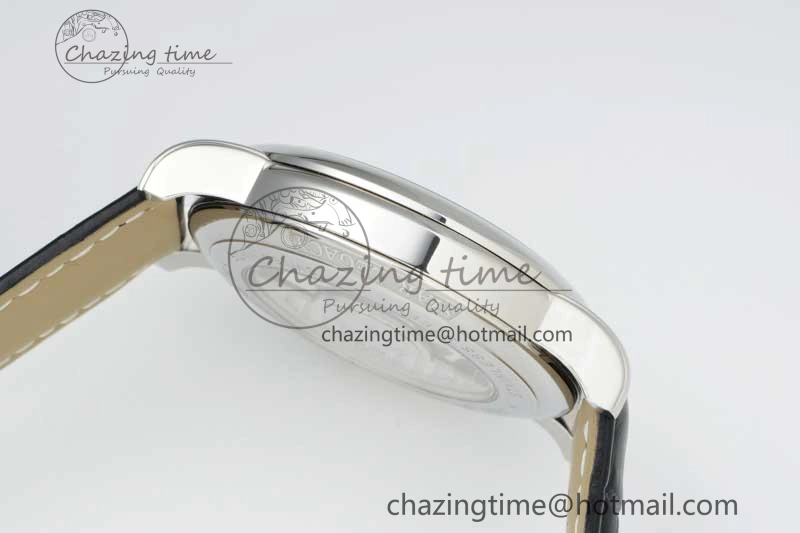 Vibrant Star Legacy Moonphase 42mm SS 3EF Best Edition White Dial on Black Leather Strap MIYOTA 7611