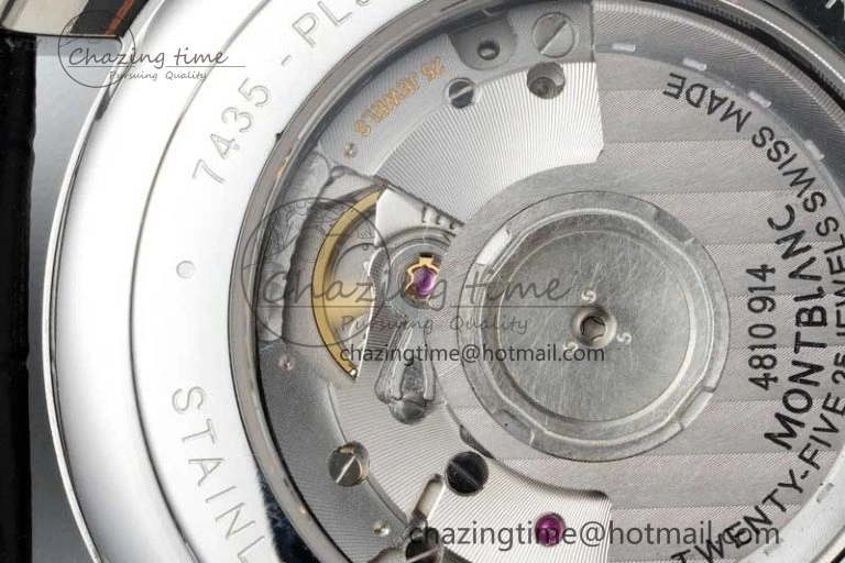 Vibrant Star Legacy Moonphase 42mm SS 3EF Best Edition White Dial on Black Leather Strap MIYOTA 7611