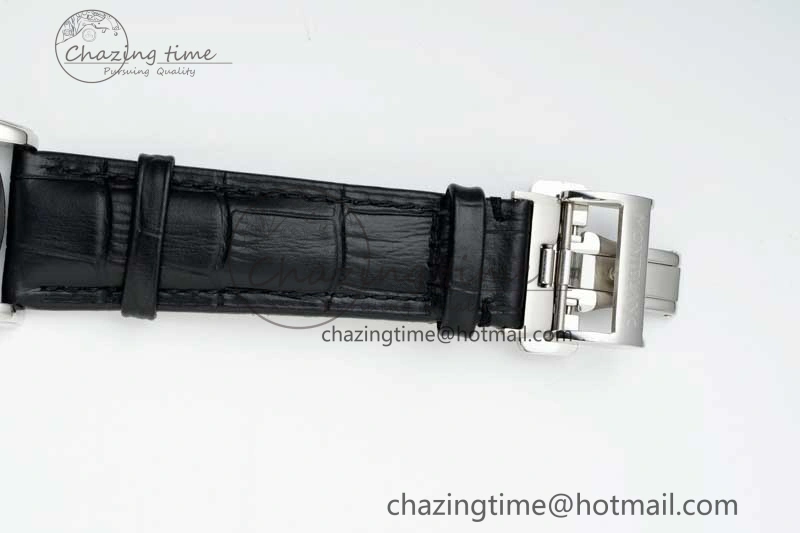 Vibrant Star Legacy Moonphase 42mm SS 3EF Best Edition White Dial on Black Leather Strap MIYOTA 7611