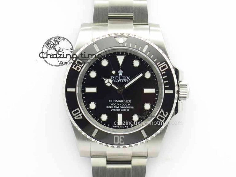 Submariner 114060 Black Ceramic No Date JF 1:1 Best Edition On SS Bracelet SH3130 V DailyWear 3641