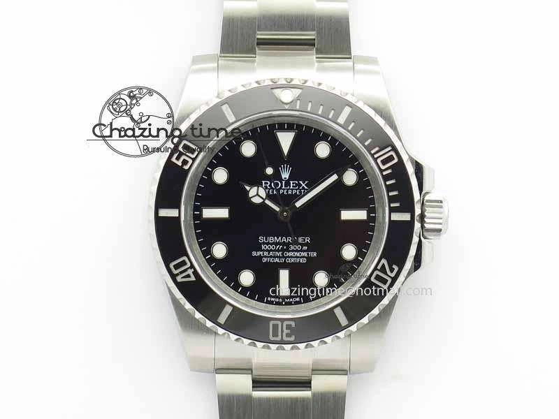 Submariner 114060 Black Ceramic No Date JF 1:1 Best Edition On SS Bracelet SH3130 V DailyWear 3641
