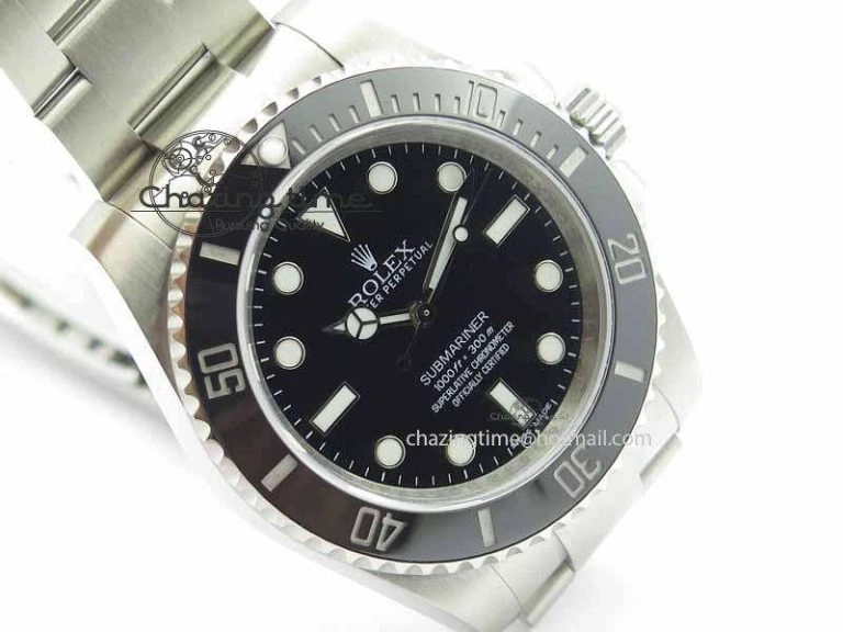 Submariner 114060 Black Ceramic No Date JF 1:1 Best Edition On SS Bracelet SH3130 V DailyWear 3641