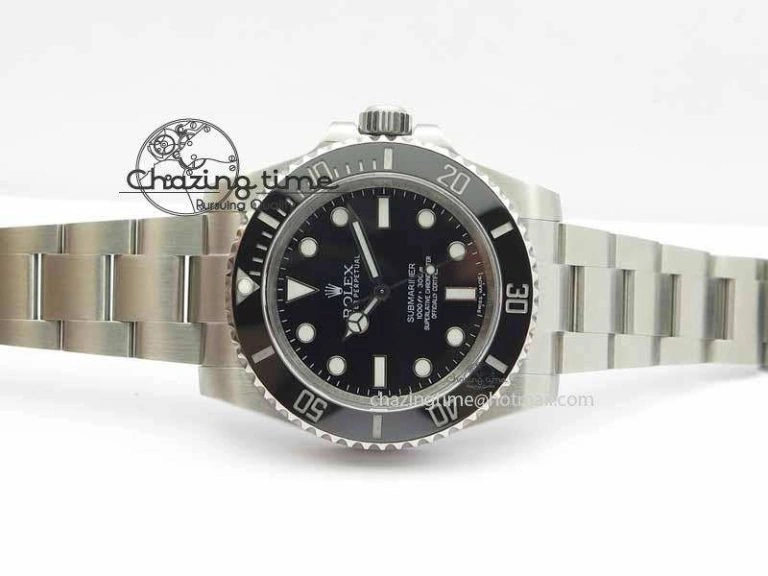 Submariner 114060 Black Ceramic No Date JF 1:1 Best Edition On SS Bracelet SH3130 V DailyWear 3641
