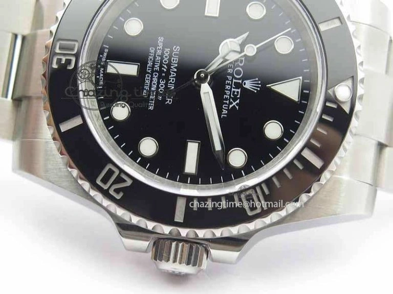 Submariner 114060 Black Ceramic No Date JF 1:1 Best Edition On SS Bracelet SH3130 V DailyWear 3641