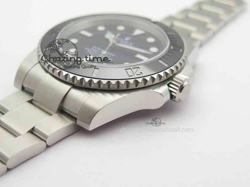 Submariner 114060 Black Ceramic No Date JF 1:1 Best Edition On SS Bracelet SH3130 V DailyWear 3641