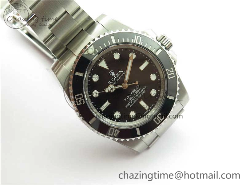 ModernLook Submariner 114060 No Date Black Ceramic 904L Steel ARF1:1 Best Edition on SS Bracelet SA 2875