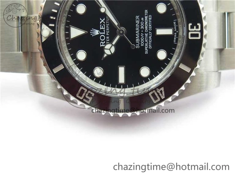 ModernLook Submariner 114060 No Date Black Ceramic 904L Steel ARF1:1 Best Edition on SS Bracelet SA 2875