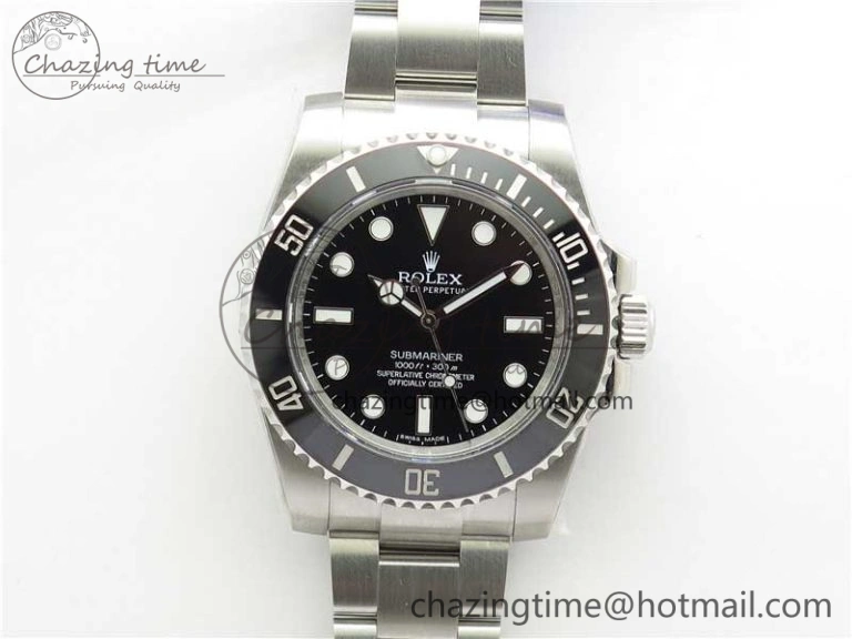 ModernLook Submariner 114060 No Date Black Ceramic 904L Steel ARF1:1 Best Edition on SS Bracelet SA 2875