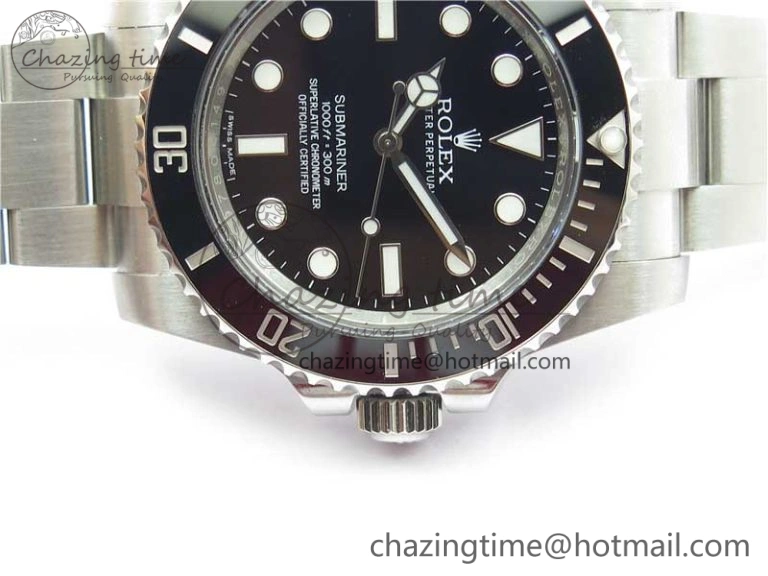 ModernLook Submariner 114060 No Date Black Ceramic 904L Steel ARF1:1 Best Edition on SS Bracelet SA 2875