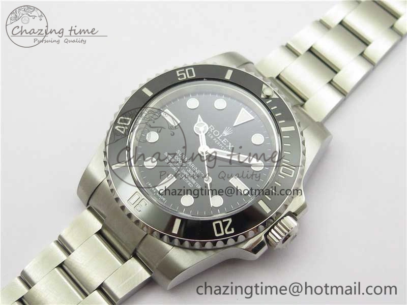 ModernLook Submariner 114060 No Date Black Ceramic 904L Steel ARF1:1 Best Edition on SS Bracelet SA 2875